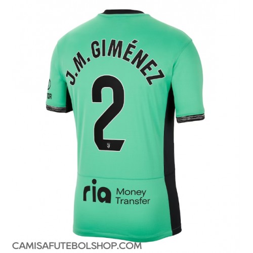 Camisa de time de futebol Atletico Madrid Jose Gimenez #2 Replicas 3º Equipamento 2023-24 Manga Curta